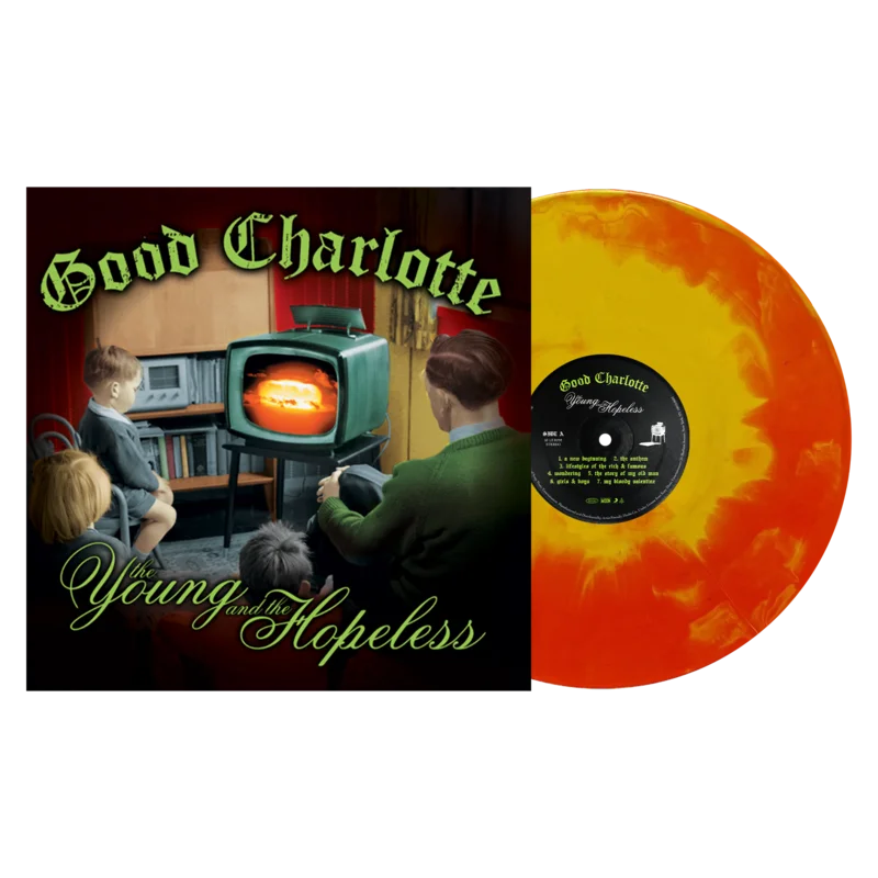 GOOD CHARLOTTE THE YOUNG AND THE HOPELESS LP - EXCLUSIVE - LTD. 500 - ORANGE/YELLOW/HANDPOUR