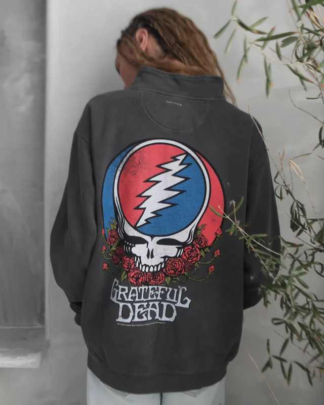 GRATEFUL DEAD - CLASSIC QUARTER ZIP SWEATSHIRT Black