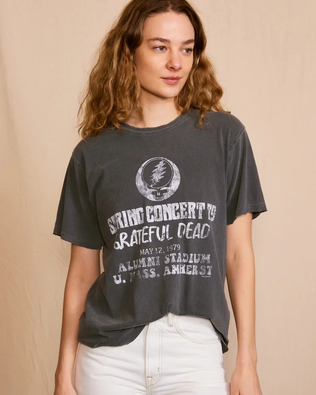 GRATEFUL DEAD - SPRING CONCERT 1979 VINTAGE T-SHIRT Vintage Black