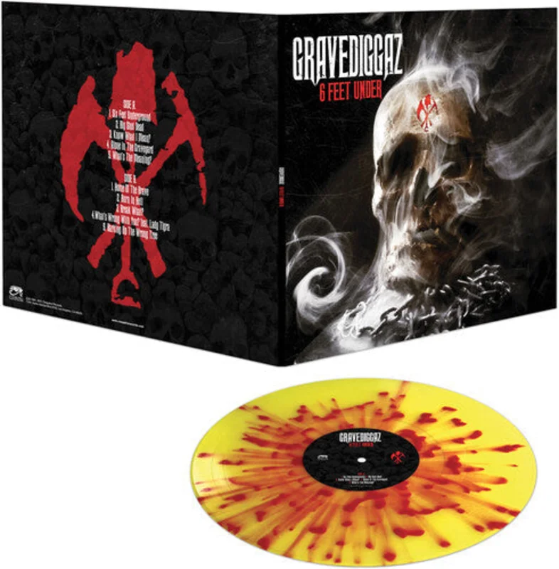 GRAVEDIGGAZ '6 FEET UNDER' LP - YELLOW/RED/SPLATTER
