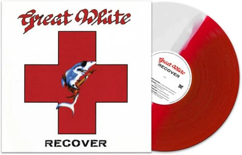 GREAT WHITE 'RECOVER' LP - RED/WHITE/SPLATTER