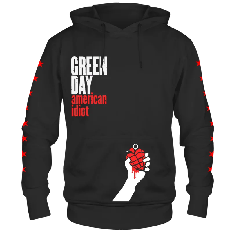 GREEN DAY AMER IDIOT BLK HDY F/S black