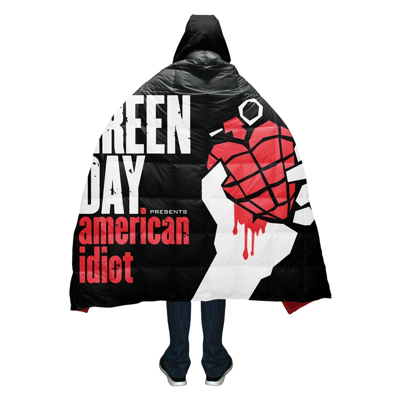 GREEN DAY  FESTIVAL PONCHO black