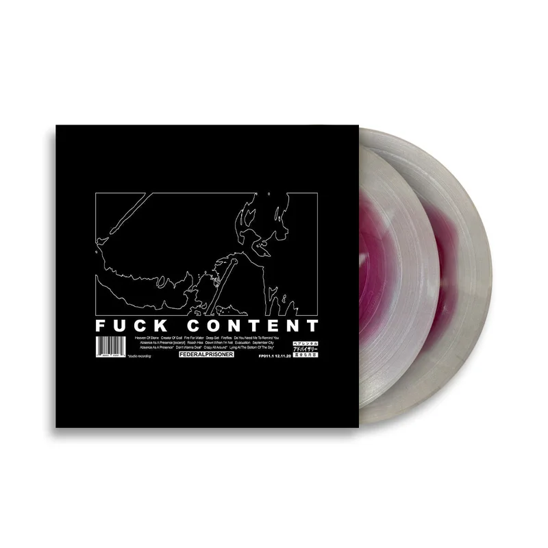 GREG PUCIATO 'FUCK CONTENT' 2LP  EXCLUSIVE -  LTD. 500 - CLEAR/RED BLOB