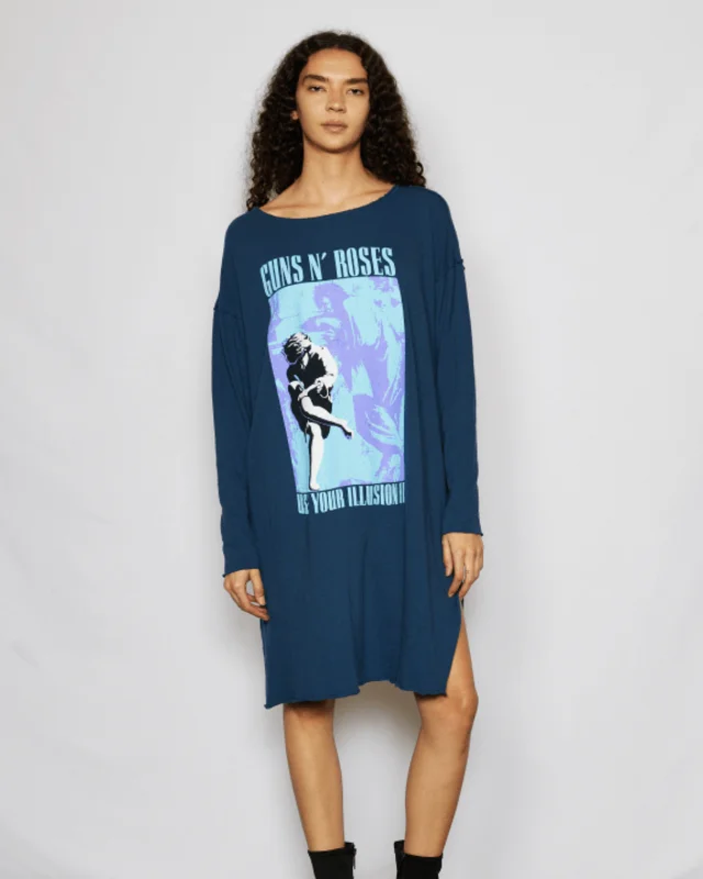 GUN N' ROSES - ILLUSION SLIT DRESS