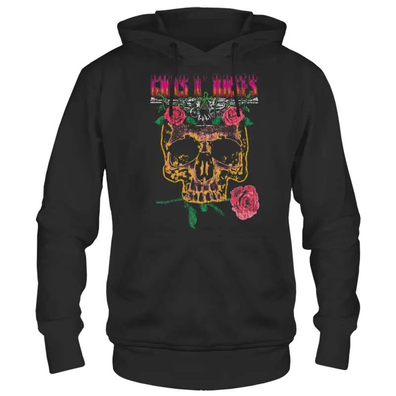 GUNS N ROSES 1991 TOUR BLACK HOODIE F/B S black