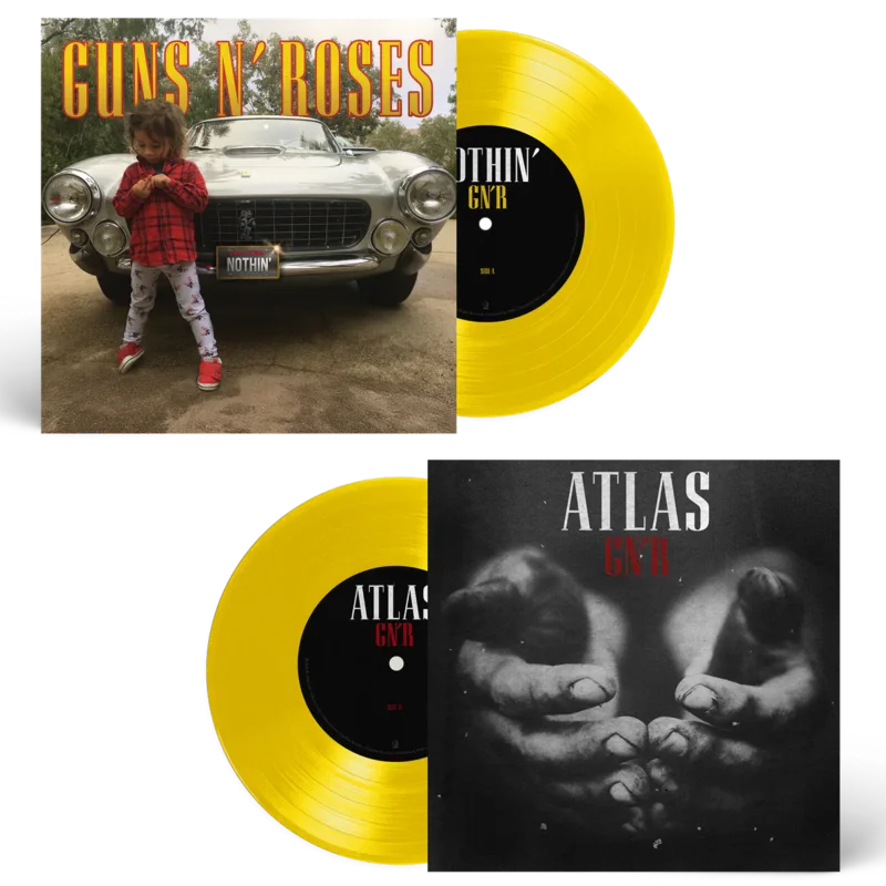 GUNS N' ROSES 'NOTHIN/ATLAS' 7" SINGLE (Limited, Yellow Vinyl)