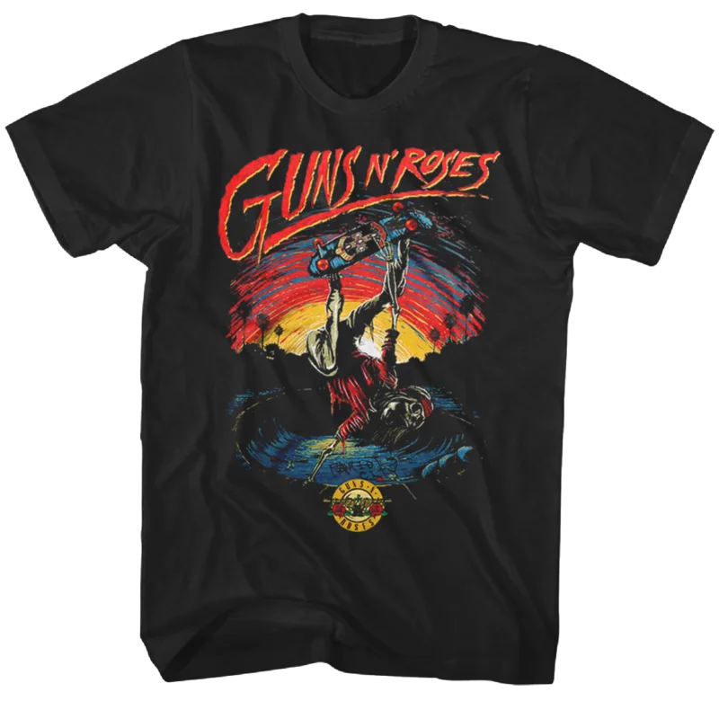 GUNS N ROSES SKATE black