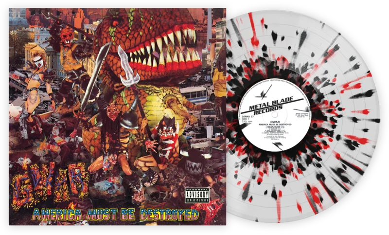 GWAR 'AMERICA MUST BE DESTROYED' LP - CLEAR/RED/BLACK/SPLATTER