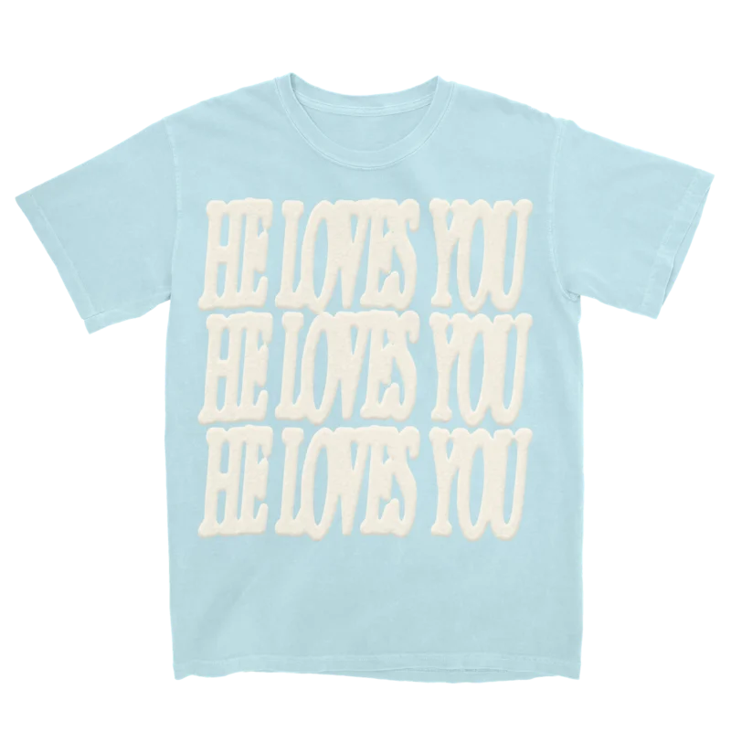 He Loves You Puff Print T-Shirt