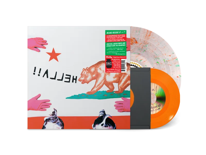 HELLA HOLD YOUR HORSE IS LP + 7" - EXCLUSIVE - LTD. 500 - CLEAR/RED/GREEN/ORANGE/SPLATTER