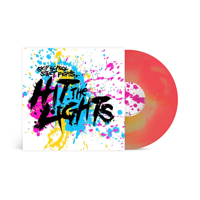 HIT THE LIGHTS SKIP SCHOOL, START FIGHTS LP - LTD. 300 - WHITE/YELLOW/PINK STARBURST