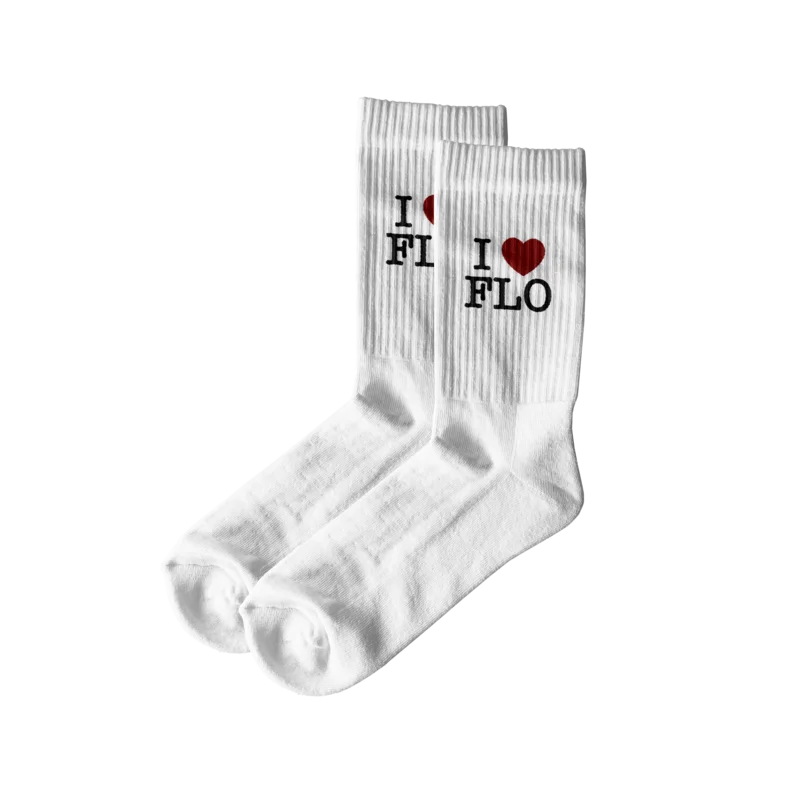 I <3 FLO White Socks