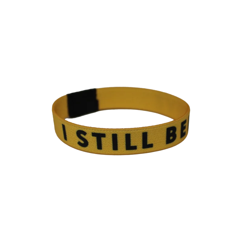 I Still Believe Woven Wristband - Yellow