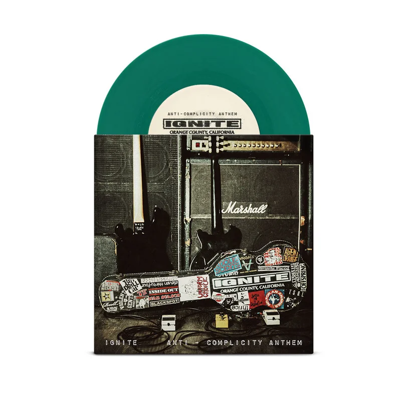 IGNITE 'ANTI-COMPLICITY ANTHEM B/W TURN XXI' 7" SINGLE - GREEN
