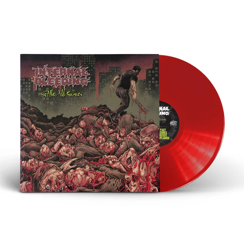 INTERNAL BLEEDING 'SETTLE ALL SCORES' LP - CLEAR RED