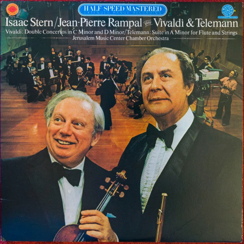 Isaac Stern: Isaac Stern / Jean-Pierre Rampal Play Vivaldi & Telemann (Double Concertos In C Minor And D Minor / Suite In A Minor For Flute And Strings) 12"