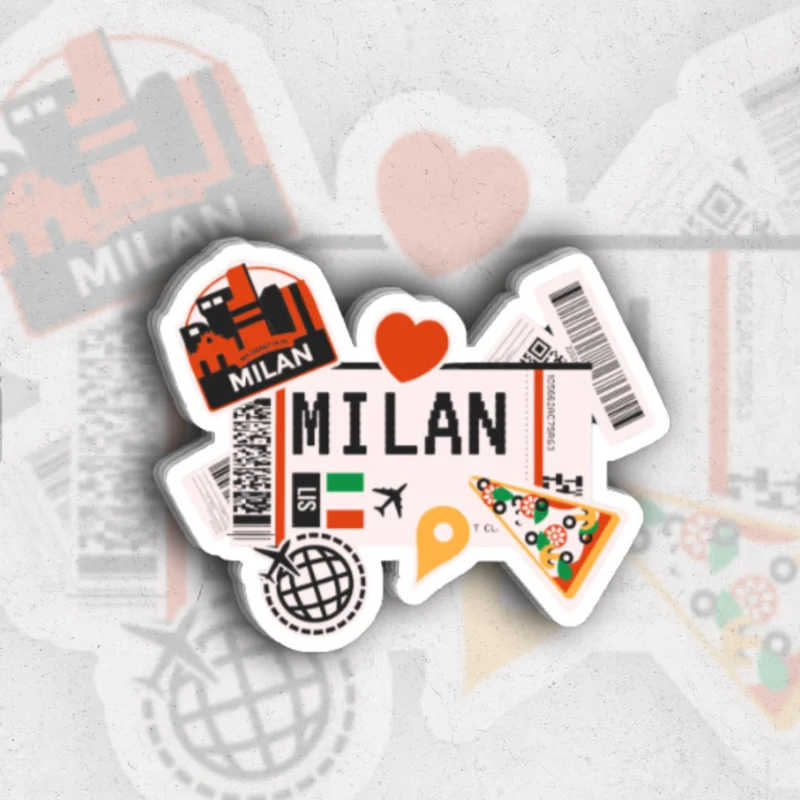 Italy Milan (Sk exclusive) - glossy vinyl sticker