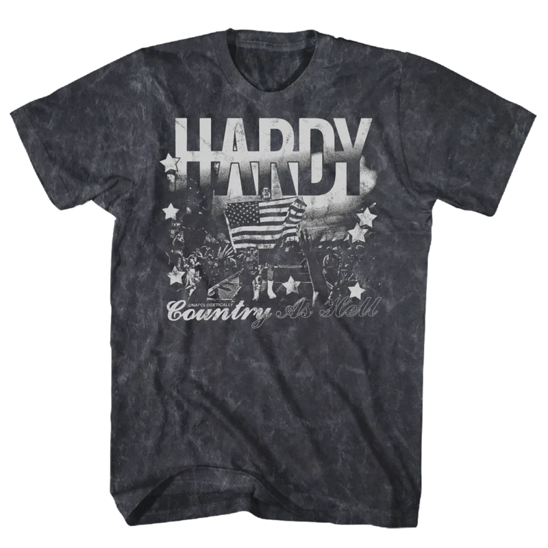 JACK HARDY COUNTRY AS HELL BLACK MINERAL WASH TEE BLACK