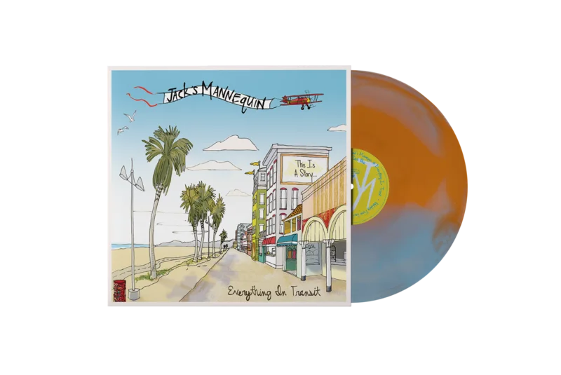 JACK'S MANNEQUIN EVERYTHING IN TRANSIT 20TH ANNIVERSARY LP - EXCLUSIVE - LTD. 300 - TANGERINE/BABY BLUE/BONE SMASH