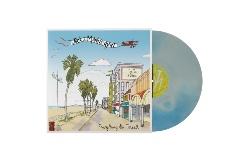 JACK'S MANNEQUIN EVERYTHING IN TRANSIT 20TH ANNIVERSARY LP - WHITE/SKY BLUE GALAXY