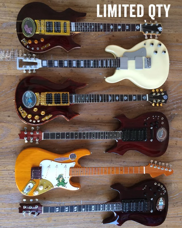 JERRY GARCIA - TRIBUTE SET OF 6 - MINI GUITAR