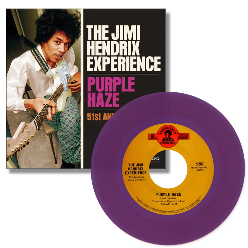 JIMI HENDRIX 'PURPLE HAZE 51ST ANNIVERSARY' 7" EP - PURPLE