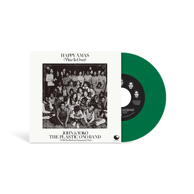 JOHN LENNON & YOKO ONO - THE PLASTIC ONO BAND - HAPPY XMAS (WAR IS OVER) - LIMITED EDITION - GREEN COLOR - 7" VINYL SINGLE