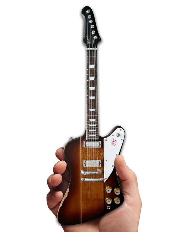 JOHNNY WINTER - 1963 GIBSON FIREBIRD V SUNBURST - MINI GUITAR