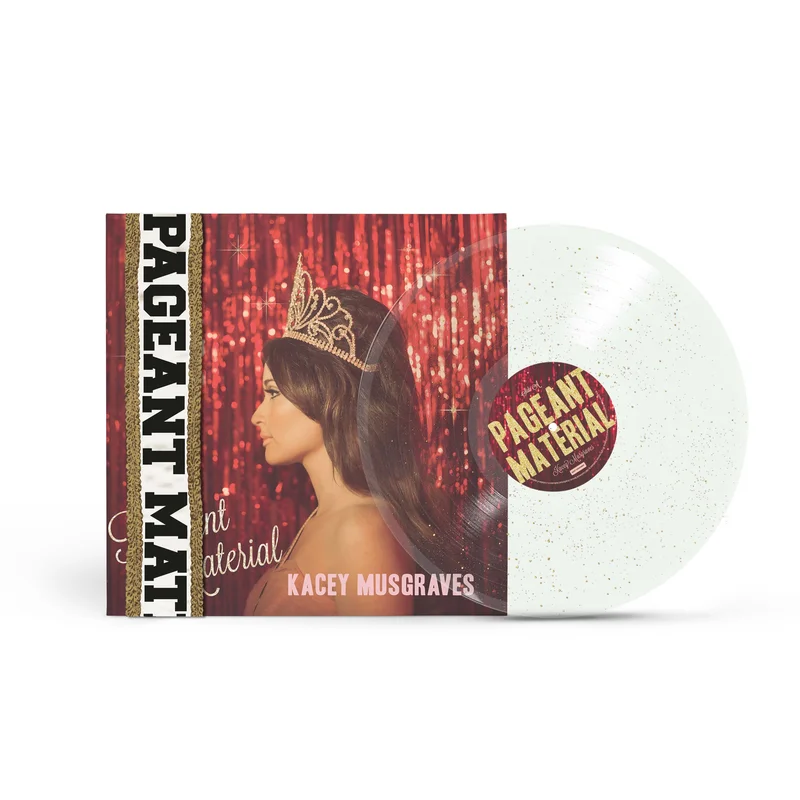 KACEY MUSGRAVES 'PAGEANT MATERIAL' 10TH ANNIVERSARY LP - CLEAR GOLD GLITTER