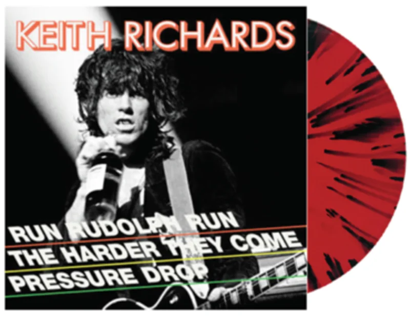 KEITH RICHARDS 'RUN RUDOLPH RUN' LP - RED/BLACK/SPLATTER