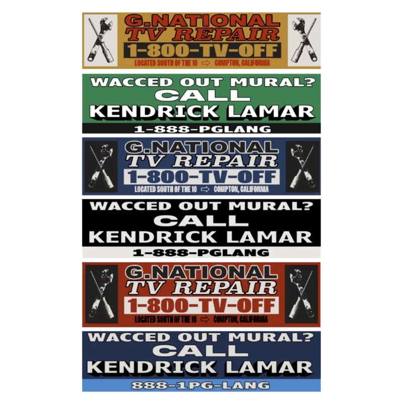 Kendrick Lamar Bumper Sticker Pack