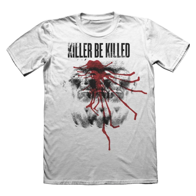 KILLER BE KILLED FACES BLOOD ON WHITE - T-SHIRT