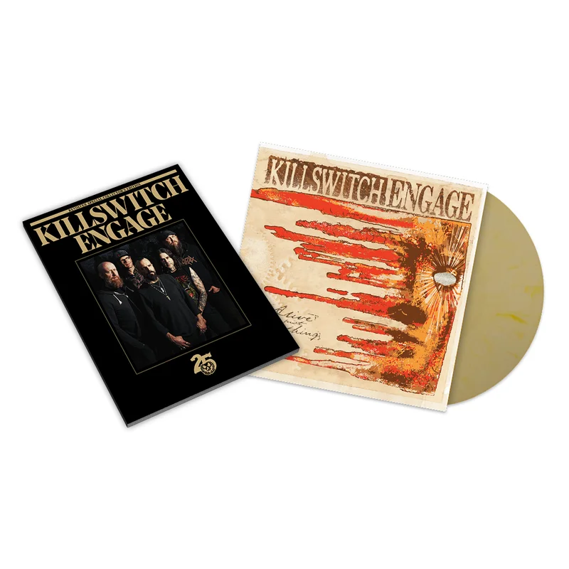 KILLSWITCH ENGAGE ALIVE OR JUST BREATHING LP - EXCLUSIVE - LTD. 500 - LEMON ICE CREAM + "BAND COVER" SPECIAL COLLECTOR'S EDITION DELUXE MAGAZINE