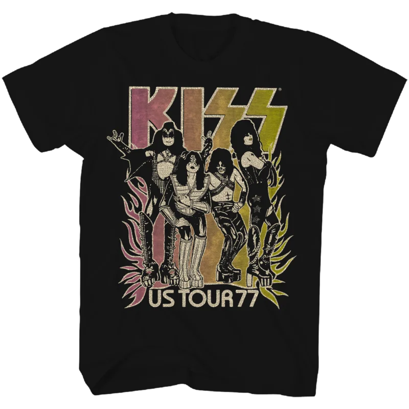 KISS US TOUR 77 GRADIENT black