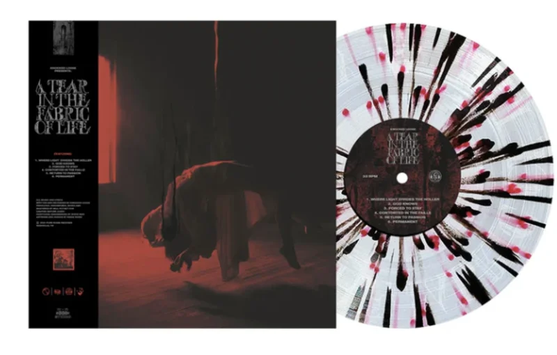 KNOCKED LOOSE 'A TEAR IN THE FABRIC OF LIFE' LP - CLEAR/BLOOD RED/BLACK SPLATTER