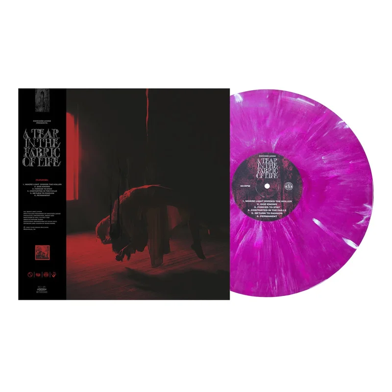 KNOCKED LOOSE 'A TEAR IN THE FABRIC OF LIFE' LP - MERLOT DELUXE MARBLE