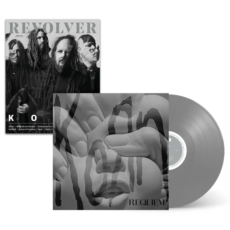 KORN 'REQUIEM' LP + REVOLVER SPRING 2022 ISSUE BUNDLE - LTD. - SILVER