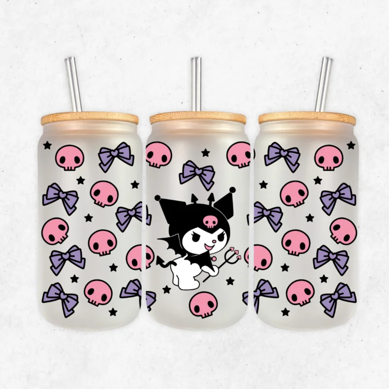 Kuromi glass cup