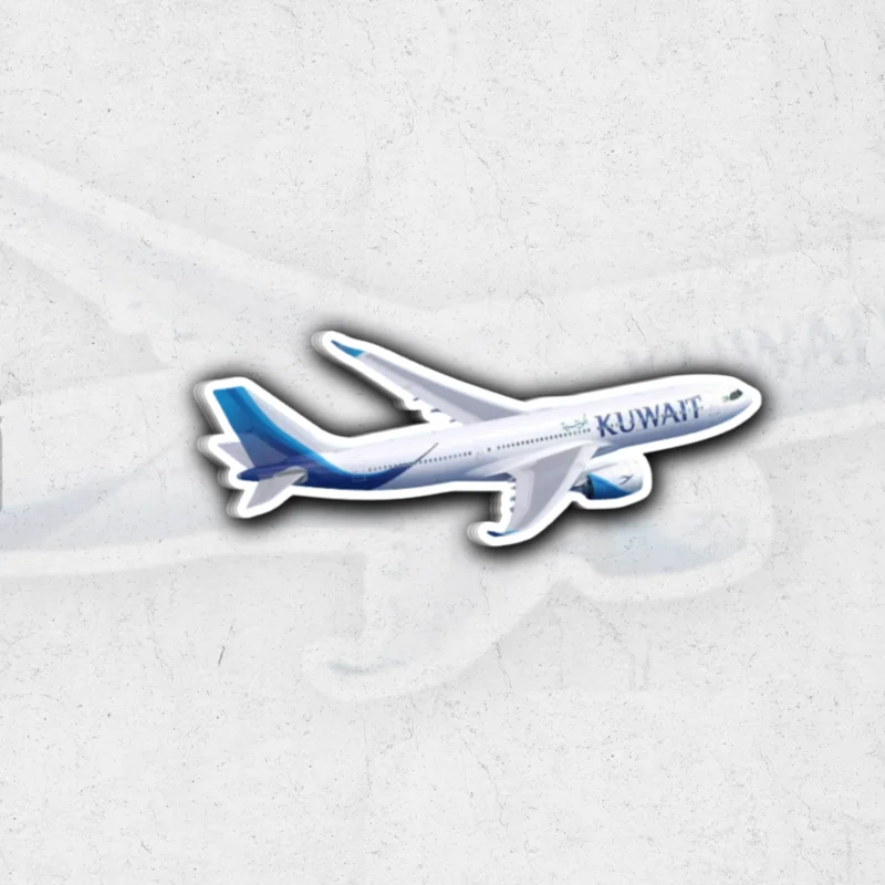 Kuwait airways - glossy vinyl sticker