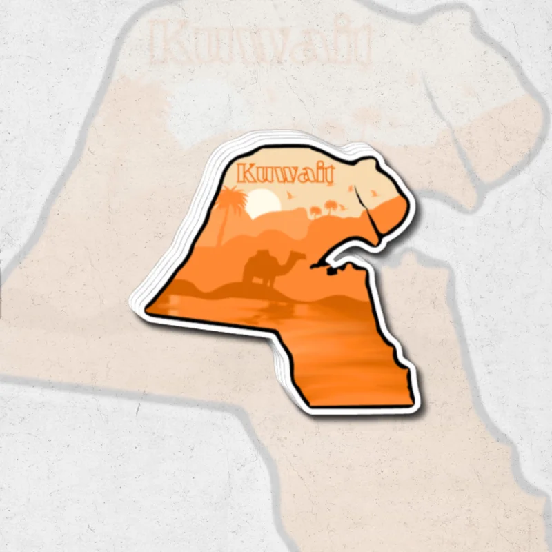 Kuwait map (SK exclusive) - Glossy vinyl sticker