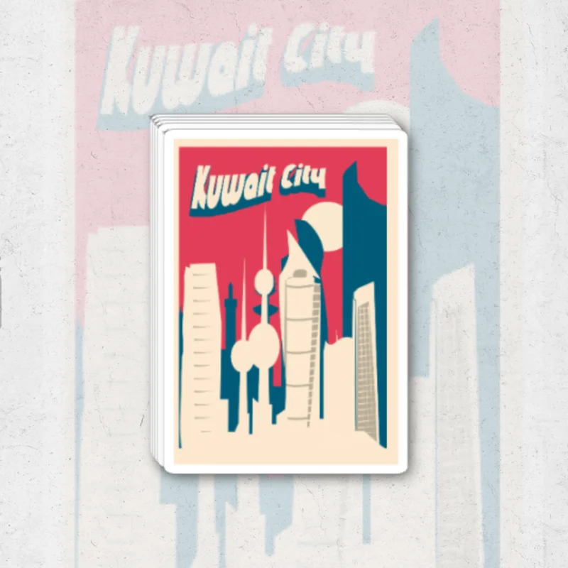 Kuwait retro (SK exclusive) - Glossy vinyl sticker