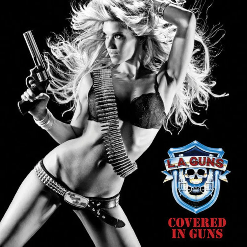 L.A. GUNS 'COVERED IN GUNS' LP - RED/BLUE