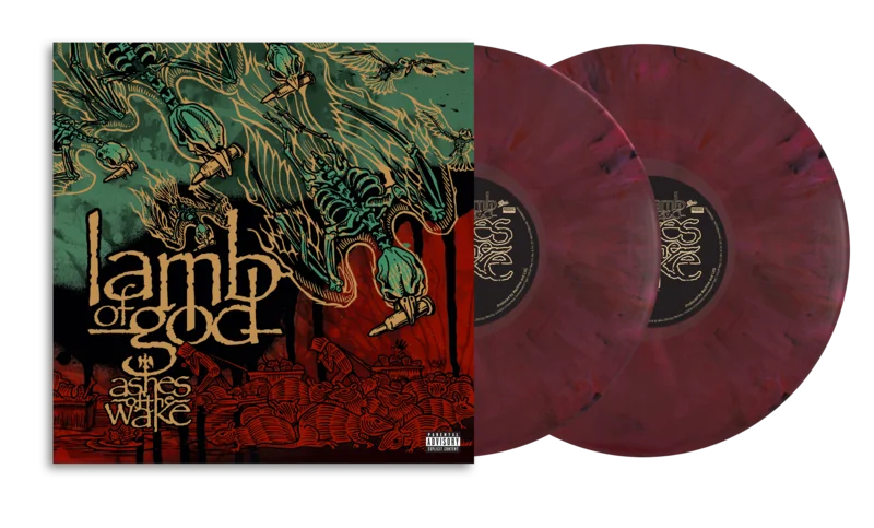 LAMB OF GOD ASHES OF THE WAKE 2LP - EXCLUSIVE - LTD. 500 - DARK RED/BLACK SMOKE