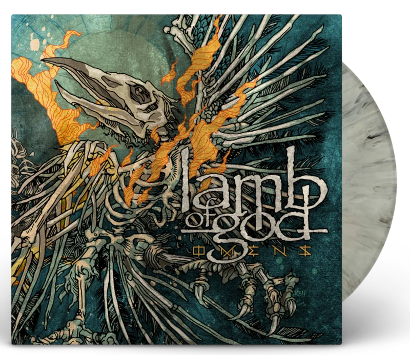 LAMB OF GOD 'OMENS' LP - EXCLUSIVE - LTD. 1000 - SILVER GRAY MARBLE