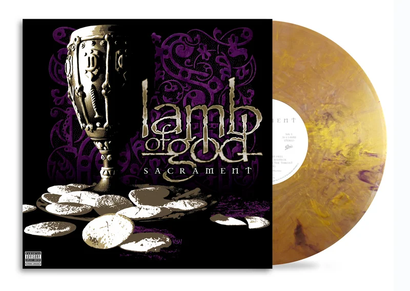 LAMB OF GOD SACRAMENT LP - EXCLUSIVE - LTD. 500 - GOLD/PURPLE SMOKE