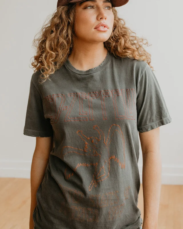 LED ZEPPELIN - SUNKISSED BOYFRIEND T-SHIRT Black