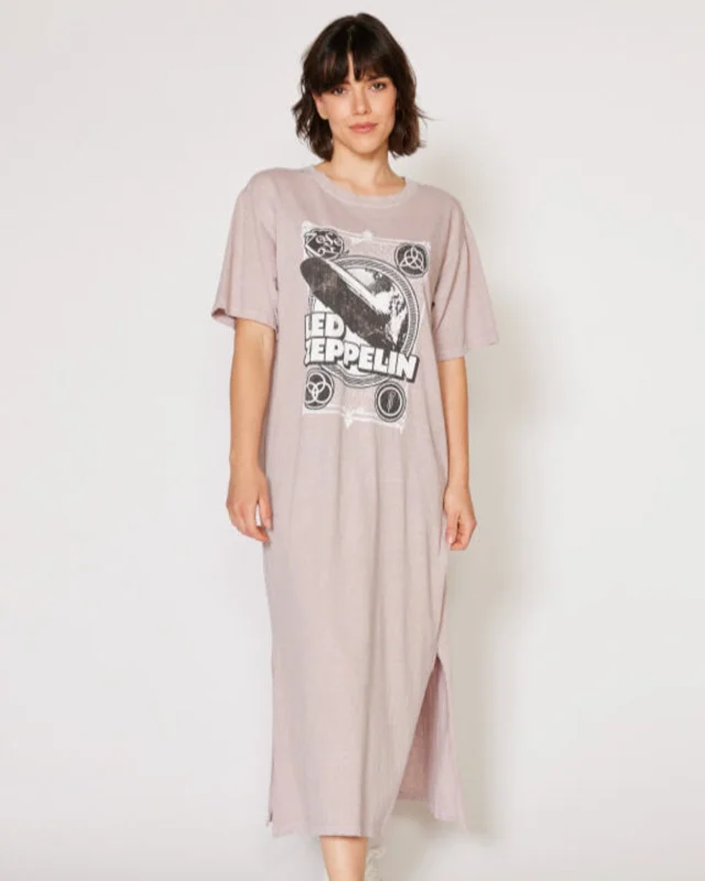 LED ZEPPELIN - VINTAGE LAVENDER DRESS Lavender Gray