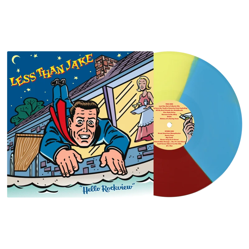 LESS THAN JAKE 'HELLO ROCKVIEW' LP - EXCLUSIVE - LTD. 250 - APPLE/LEMON/SKY BLUE