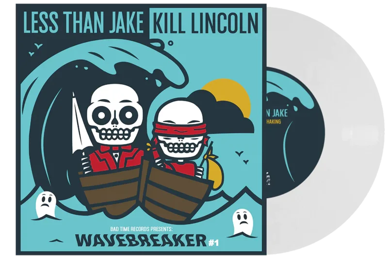LESS THAN JAKE / KILL LINCOLN WAVEBREAKER #1 7" EP - EXCLUSIVE - LTD. 200 - MILKY CLEAR